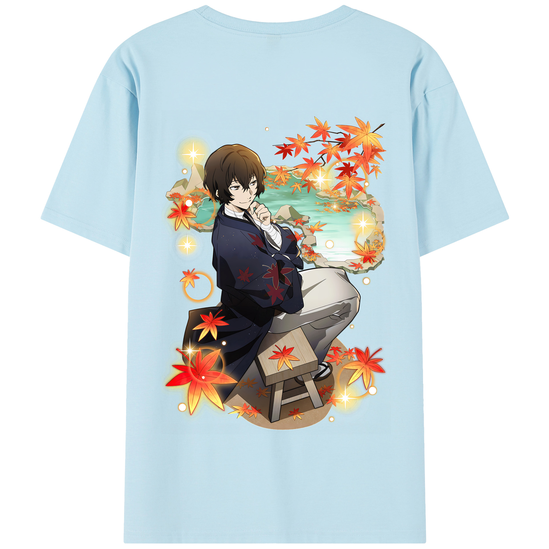 （画像用） 文豪ストレイドッグス Bungo Stray Dogs 綿100％半袖Tシャツ（背面プリント）